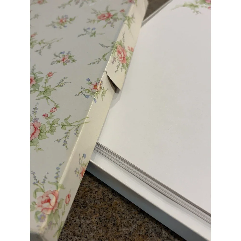 Regal Floral Rose Box Stationery 26 Sheets 18 Envelopes Cottagecore Flower 6329